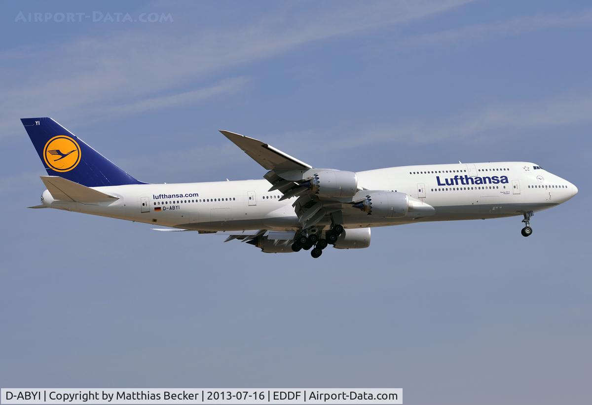 D-ABYI, 2013 Boeing 747-830 C/N 37833, D-ABYI