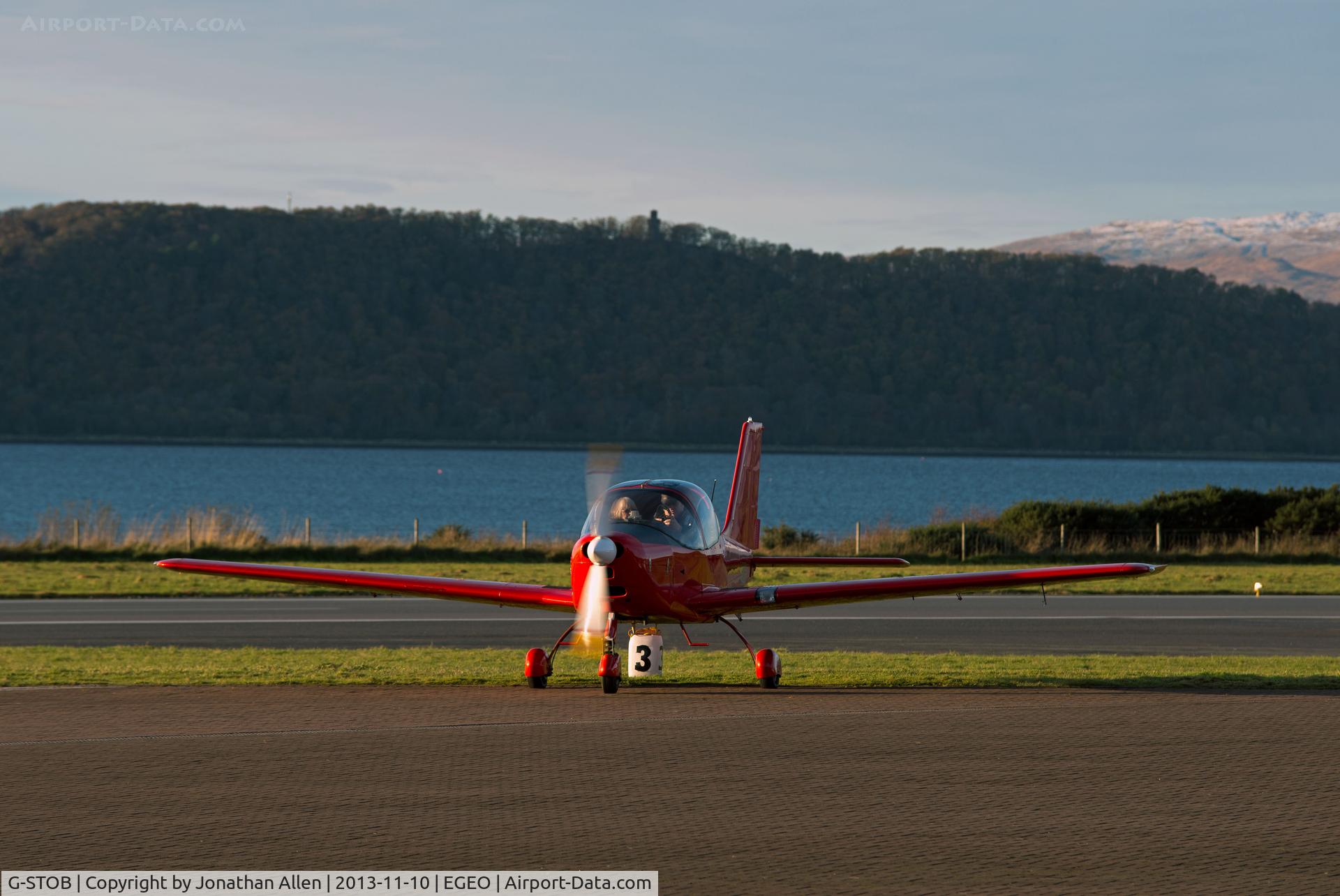 G-STOB, 2006 Raytheon Beechjet 400A C/N RK-502, Getting ready to depart from Oban airport.