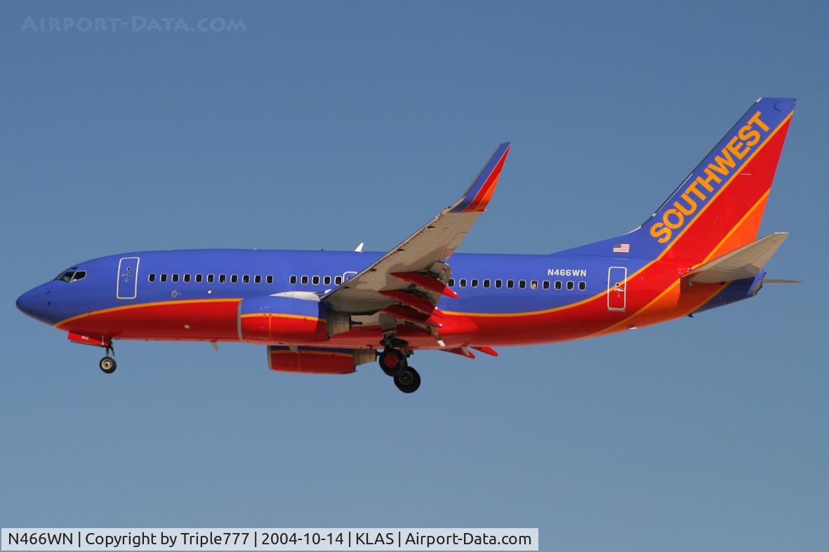 N466WN, 2004 Boeing 737-7H4 C/N 30677, Southwest Airlines