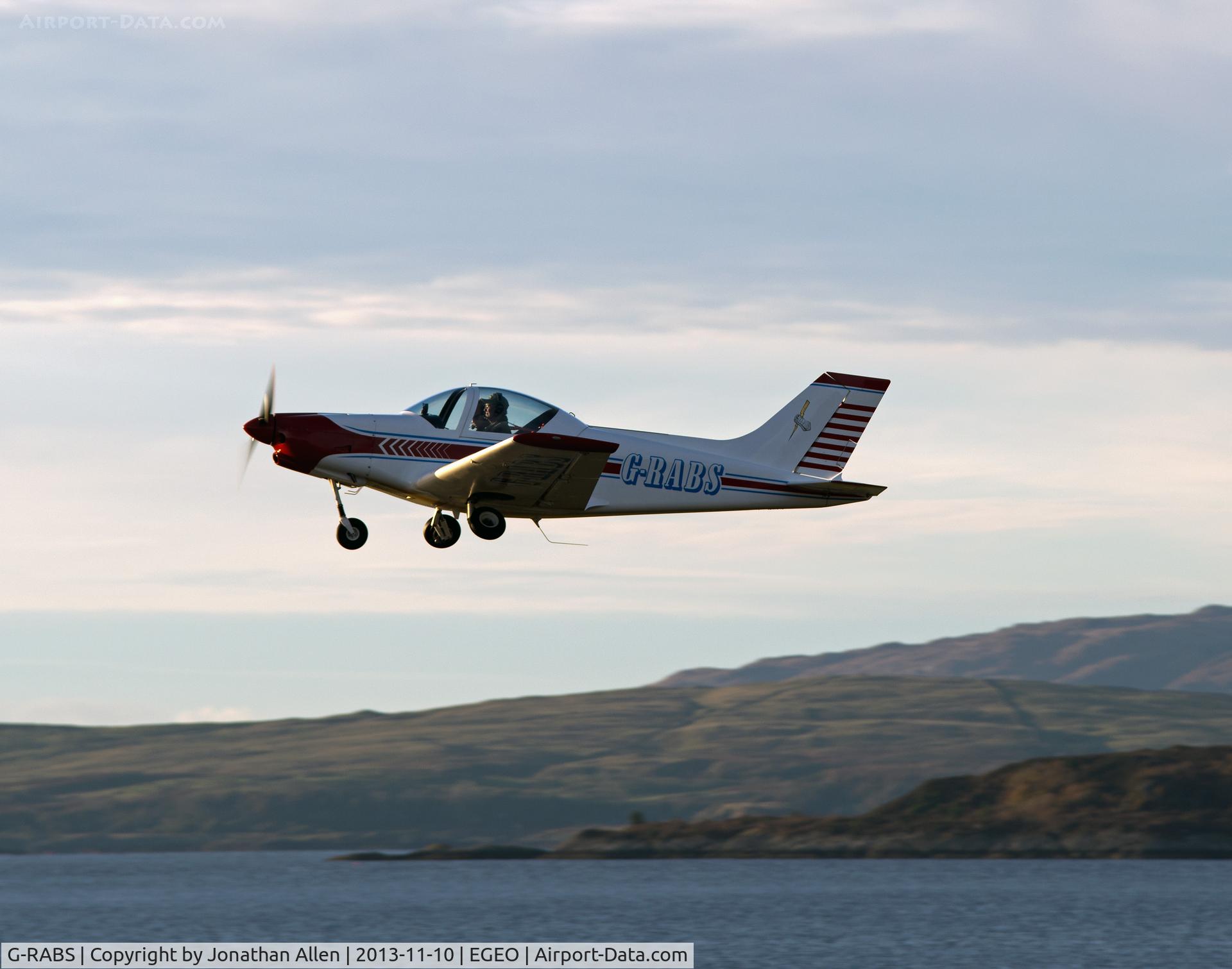 G-RABS, 2006 Alpi Aviation Pioneer 300 C/N PFA 330-14563, Departing from Oban Airport (North Connel).