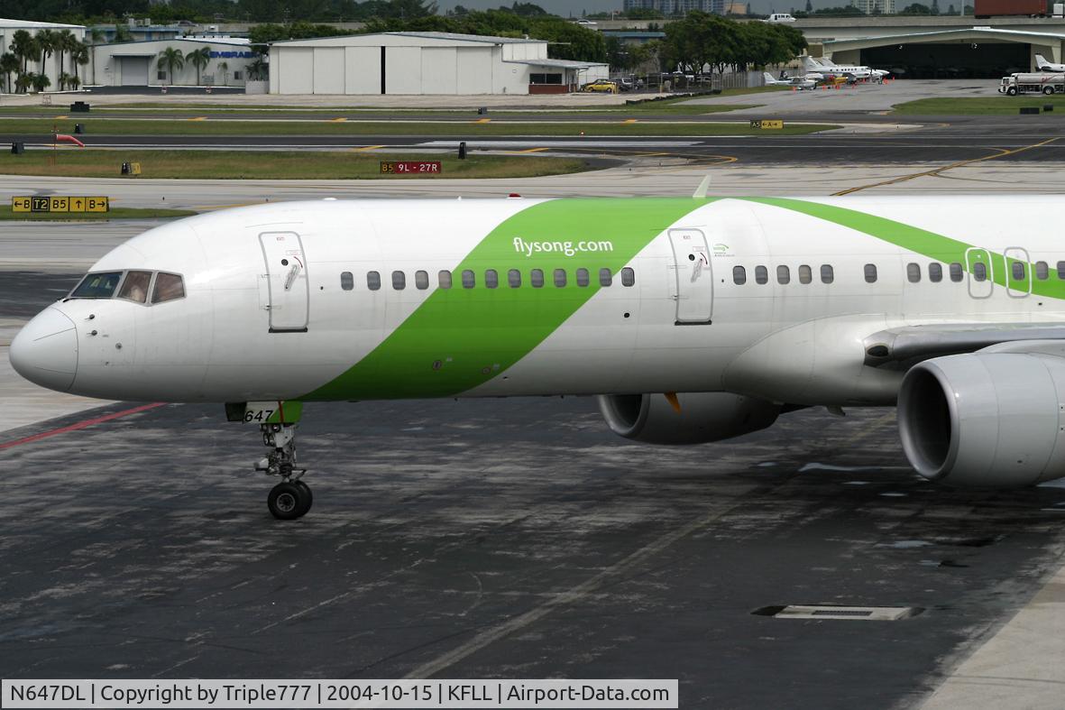 N647DL, 1989 Boeing 757-232 C/N 24218, Song