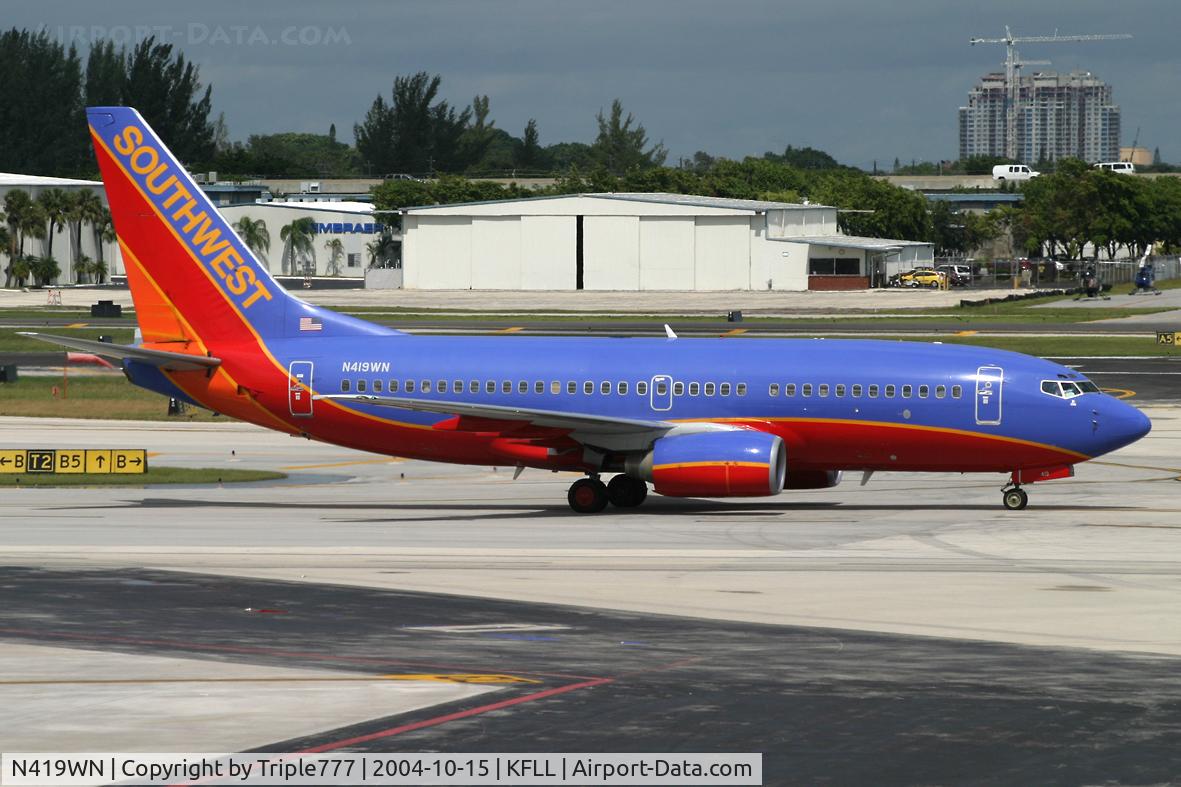 N419WN, 2001 Boeing 737-7H4 C/N 29824, Southwest Airlines