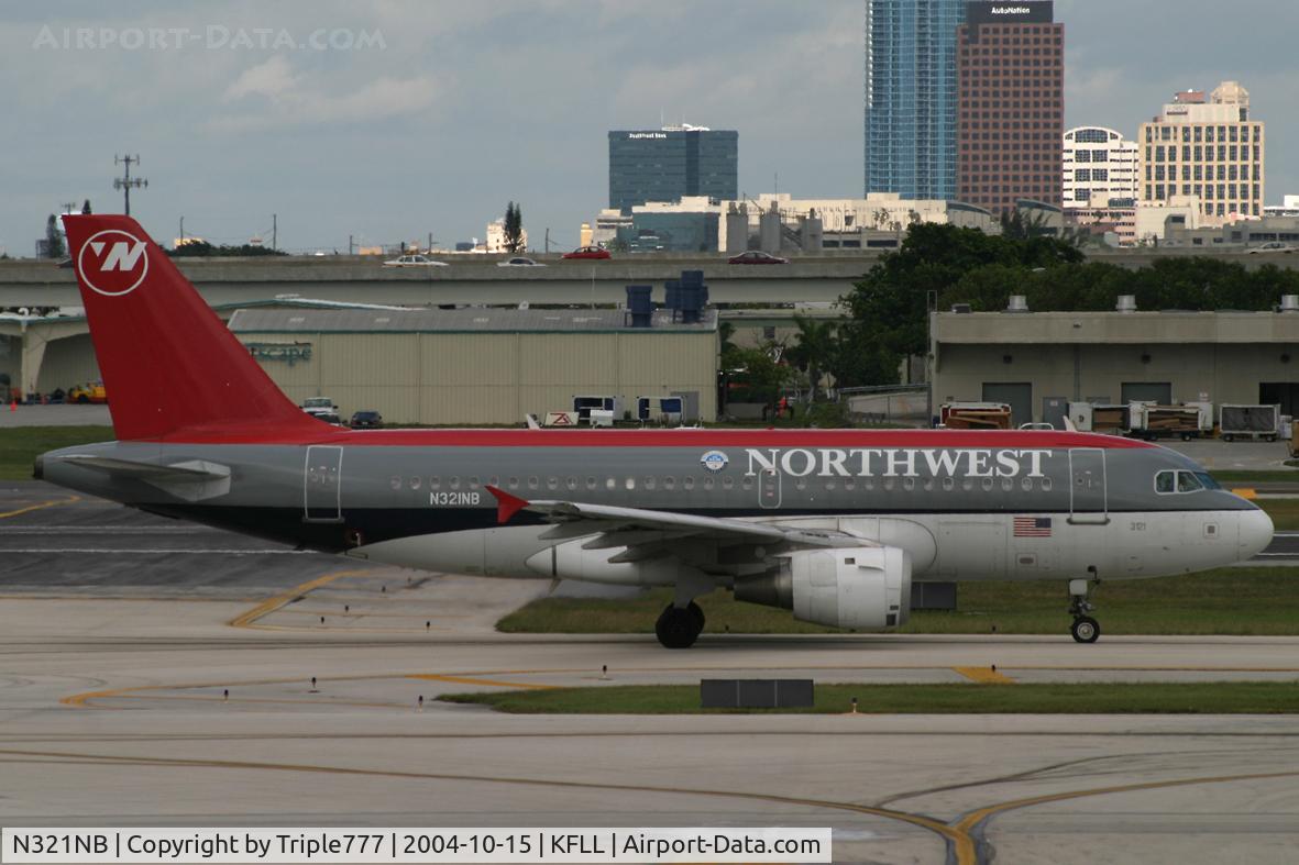 N321NB, 2001 Airbus A319-114 C/N 1414, Northwest