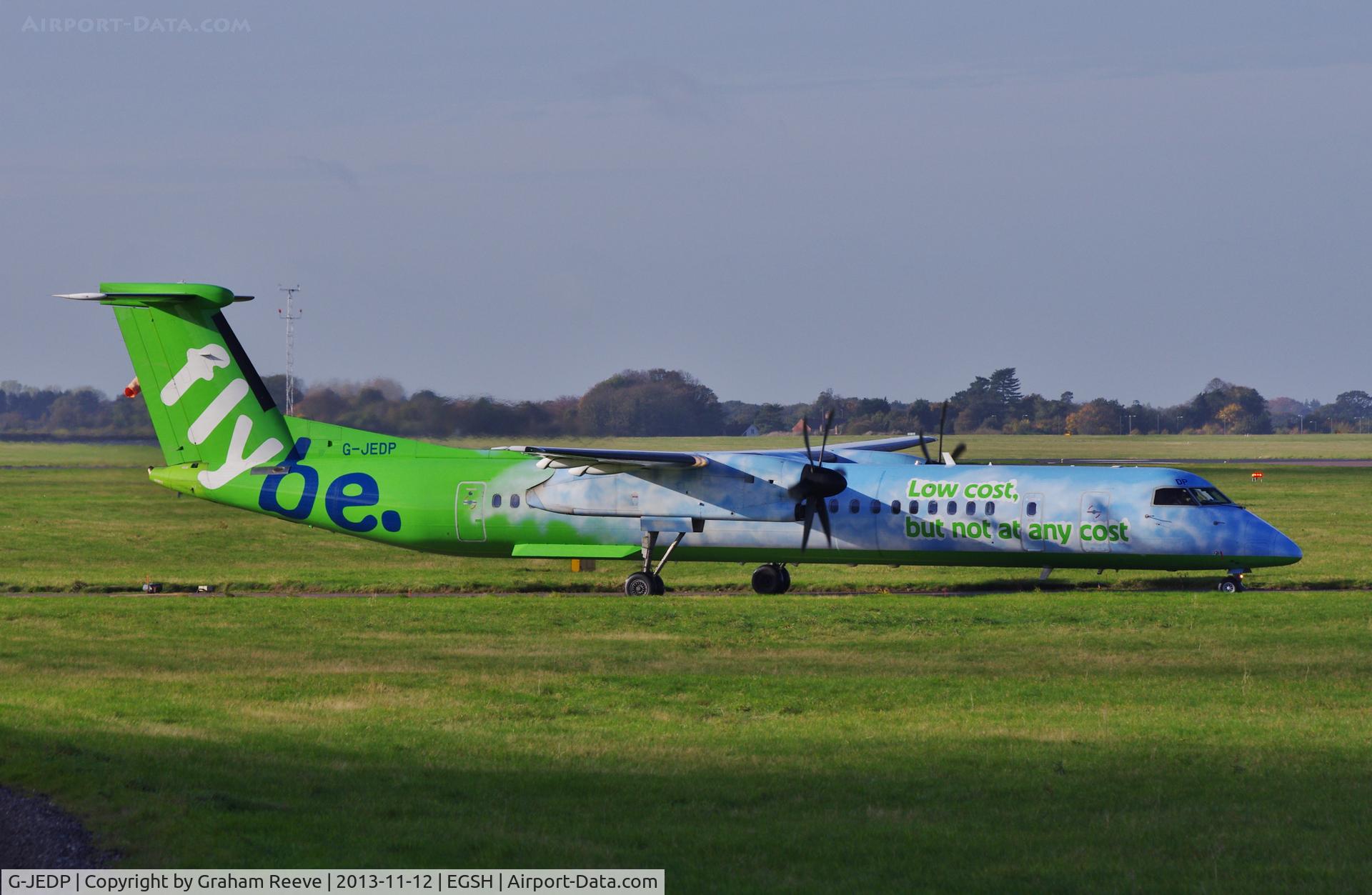 G-JEDP, 2003 De Havilland Canada DHC-8-402Q Dash 8 C/N 4085, About to depart.