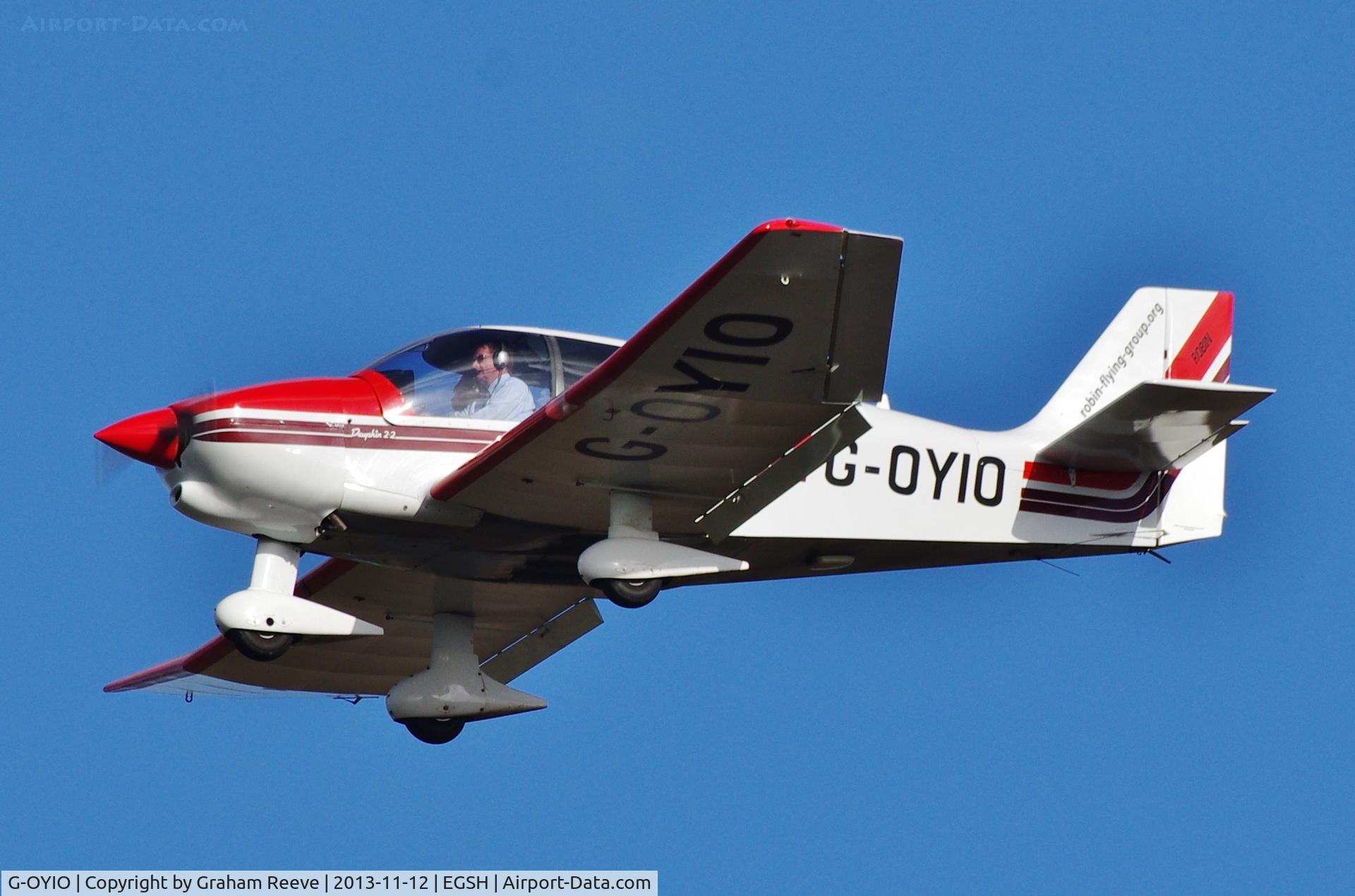 G-OYIO, 1991 Robin DR-400-120 Dauphin C/N 2038, About to land on runway 27.