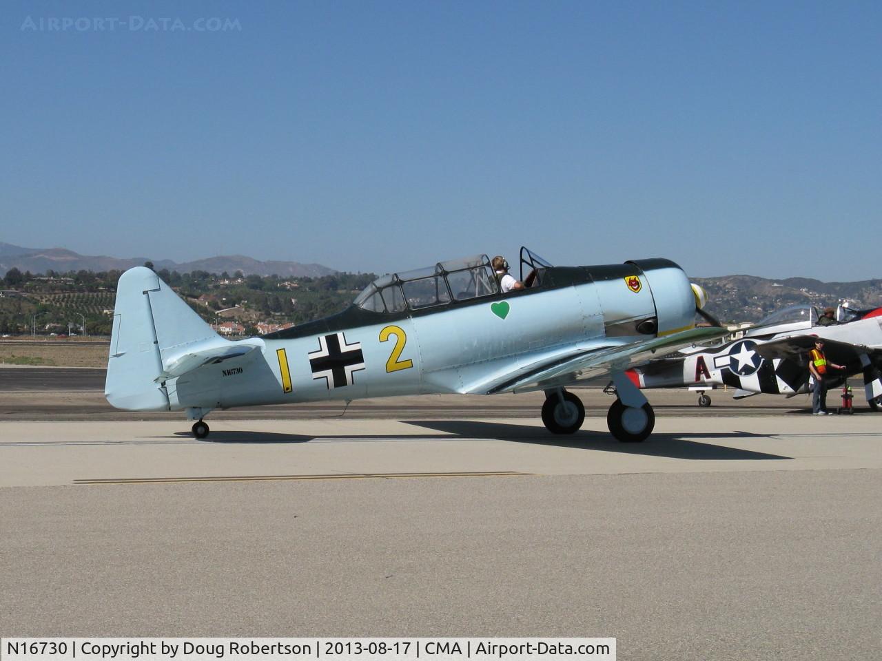 N16730, 1941 North American AT-6C C/N 75-3473, 1941 North American AT-6C, P&W R-1340 Wasp 600 Hp,  of the Condor Squadron, taxi