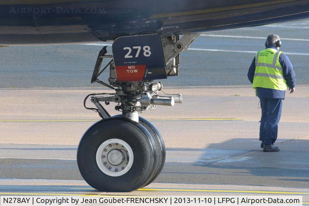 N278AY, 2001 Airbus A330-323 C/N 0388, departure to Philadelphie CDG T1 (AWE755)