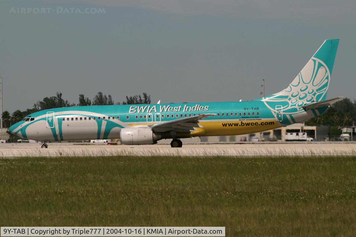 9Y-TAB, 2000 Boeing 737-8Q8 C/N 28233, BWIA West Indies