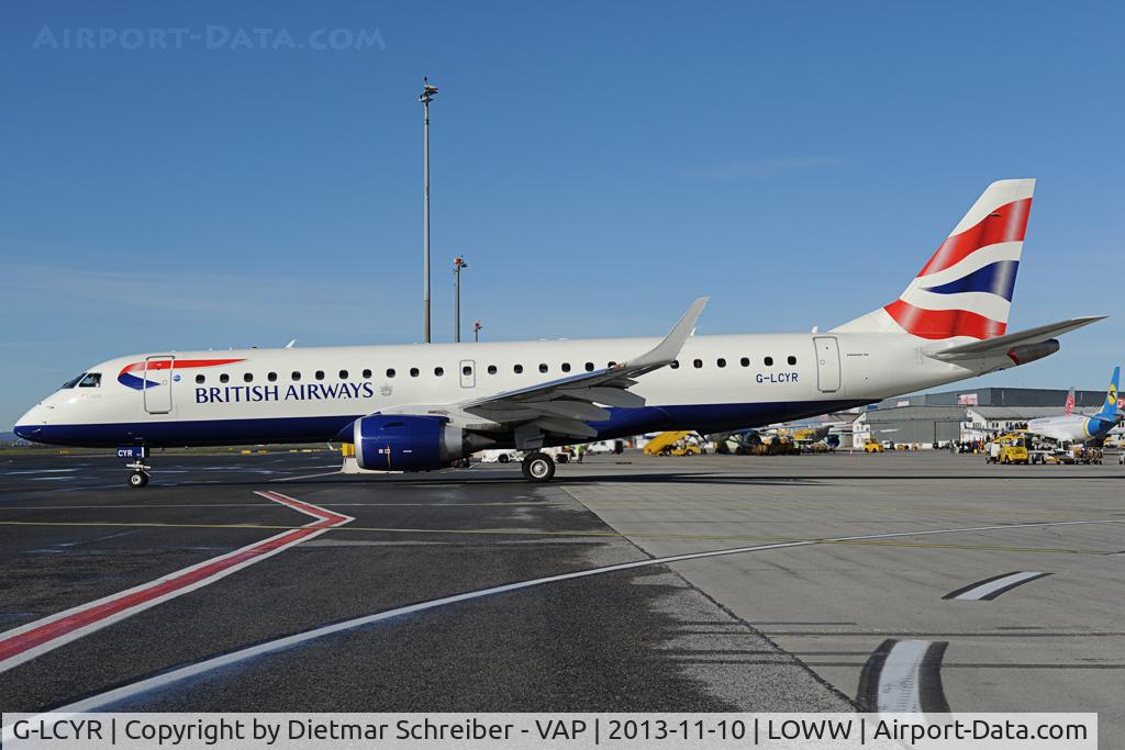 G-LCYR, 2012 Embraer 190SR (ERJ-190-100SR) C/N 19000563, British Airways Embraer 190