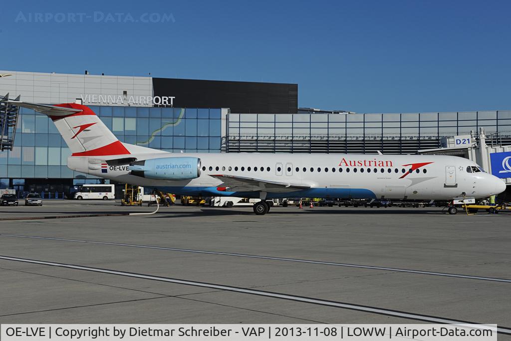 OE-LVE, 1994 Fokker 100 (F-28-0100) C/N 11499, Austrian Airlines Fokker 100