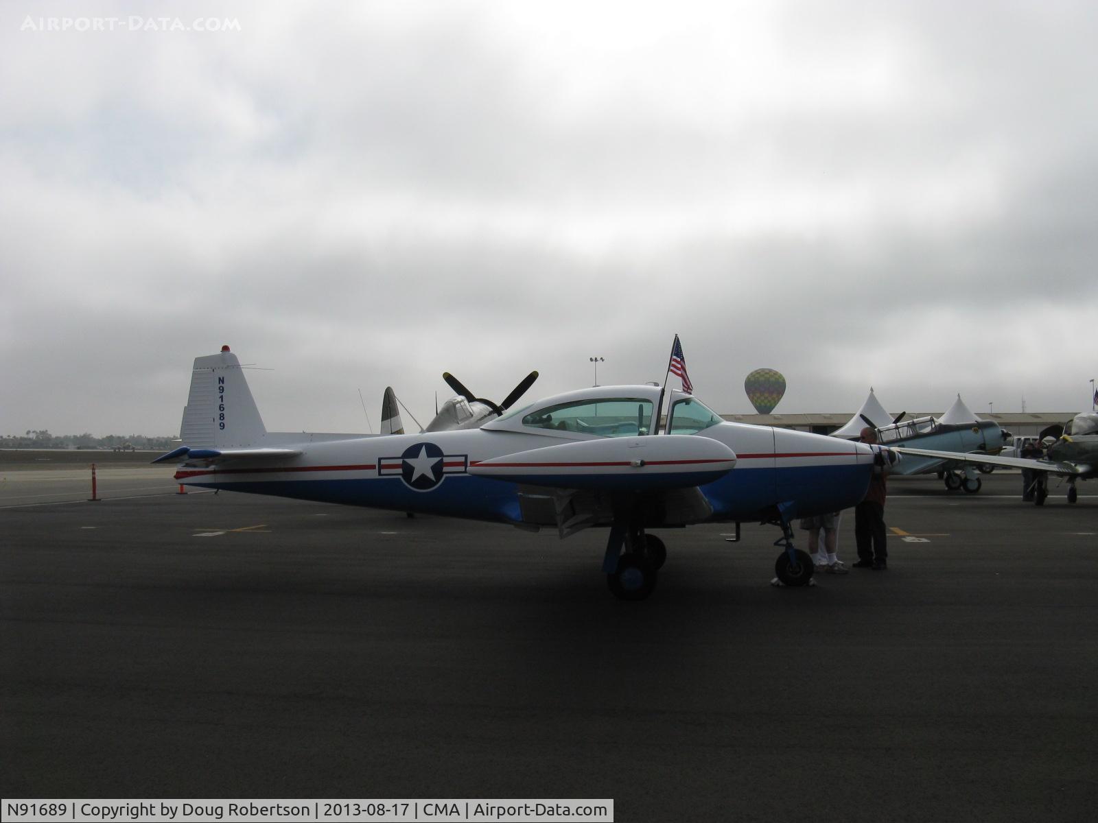 N91689, 1946 North American Navion (NA-145) C/N NAV-4-431, 1946 North American NAVION, Continental E-225 upgrade, many mods, murky morning