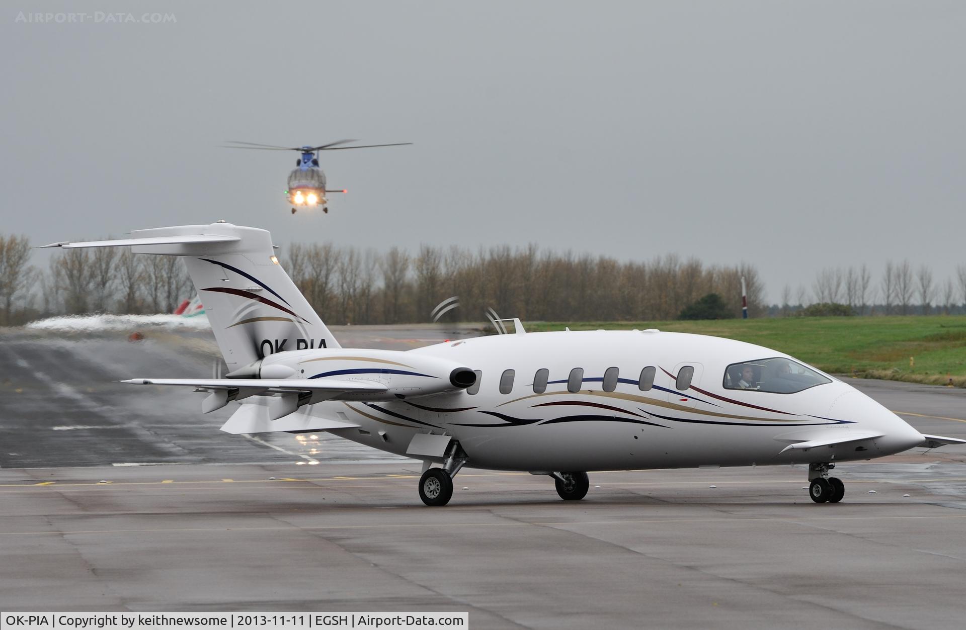 OK-PIA, 2007 Piaggio P-180 Avanti C/N 1133, Leaving in rain !