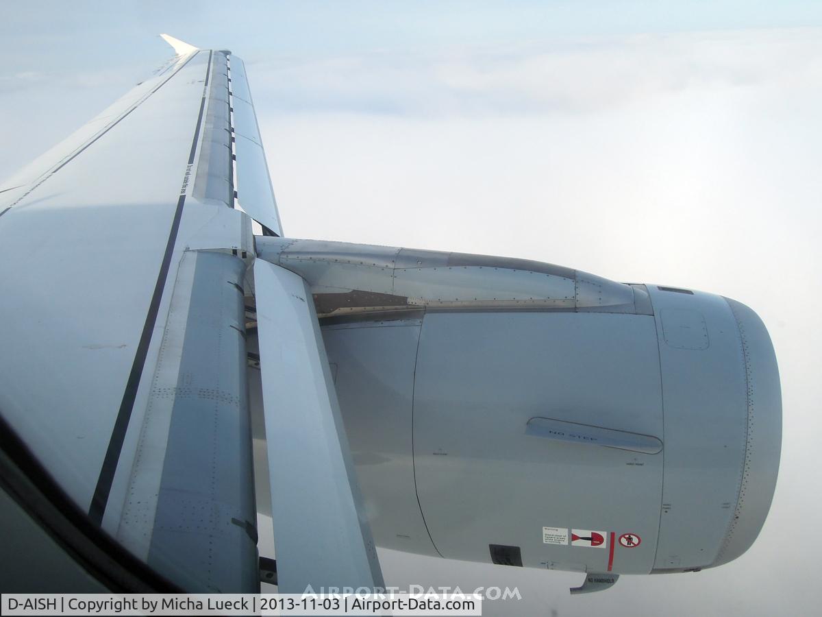 D-AISH, 2007 Airbus A321-231 C/N 3265, On approach to HEL - slats deployed