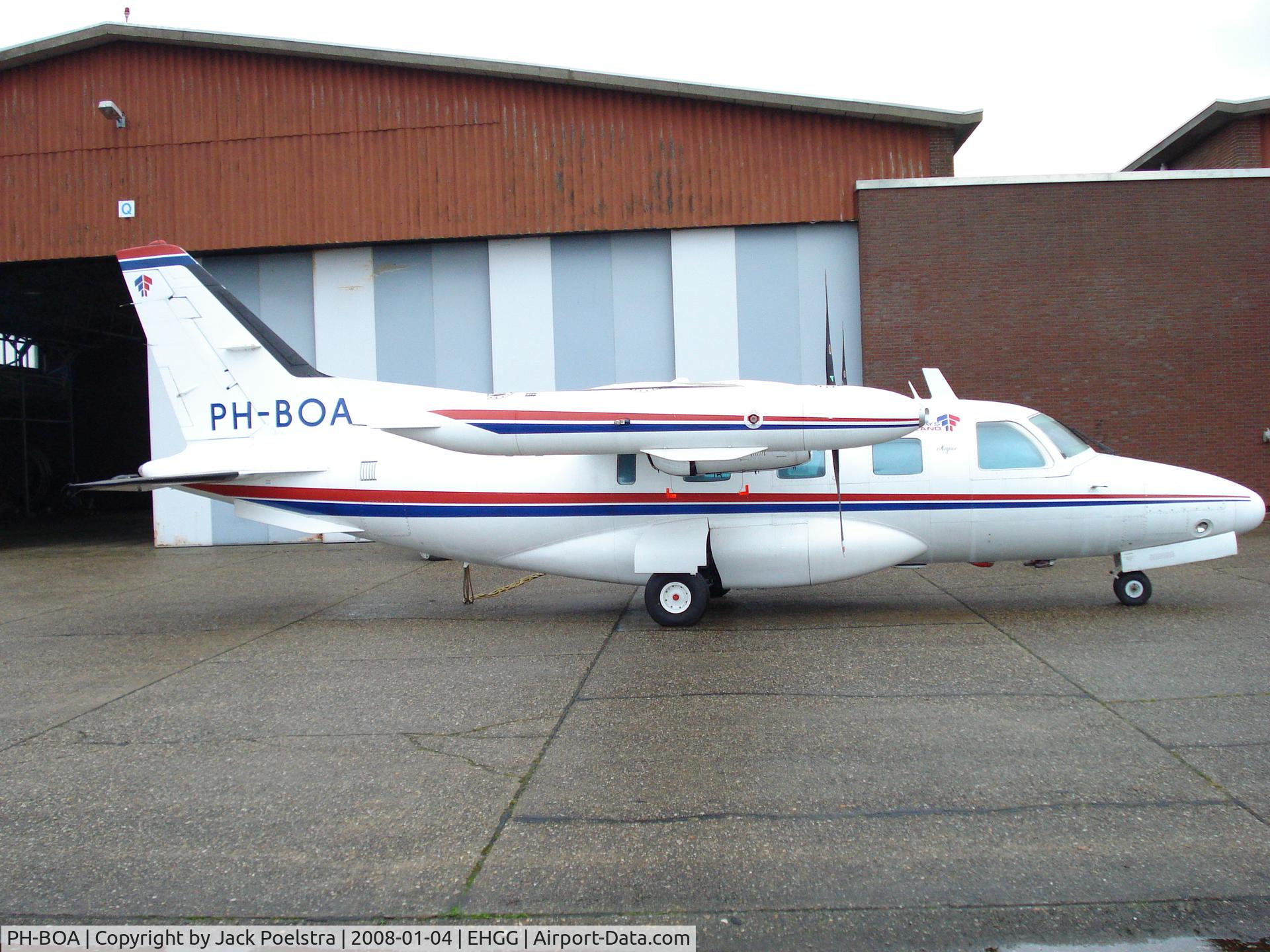 PH-BOA, 1985 Mitsubishi MU-2B-60 Marquise C/N 1507SA, PH-BOA  of Quick airways at Groningen airport