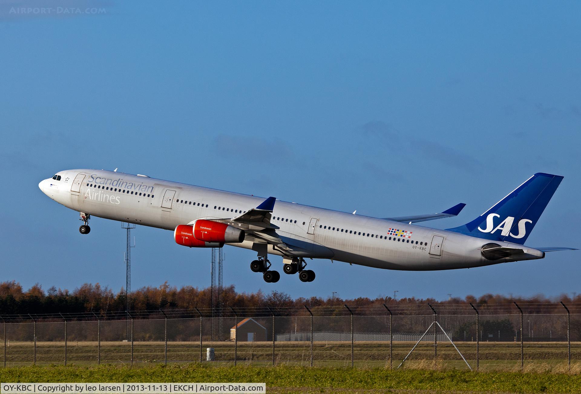 OY-KBC, 2002 Airbus A340-313X C/N 467, T/O R-22R Copenhagen Kastrup 13.11.13