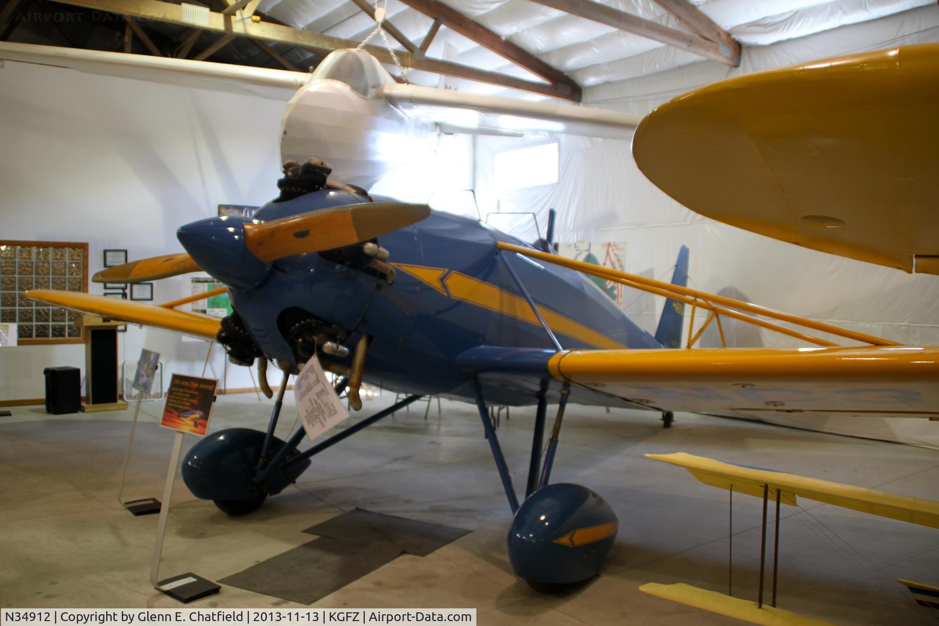 N34912, 1941 Aetna Aerocraft 2SA C/N 4, Built to be a military trainer.  Of six built, this is the only one left.