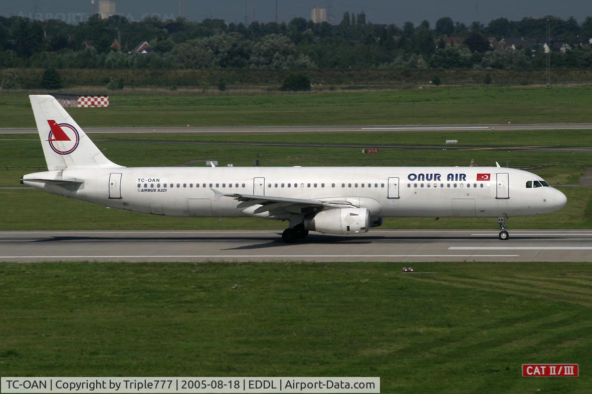 TC-OAN, 2001 Airbus A321-231 C/N 1421, Onur Air