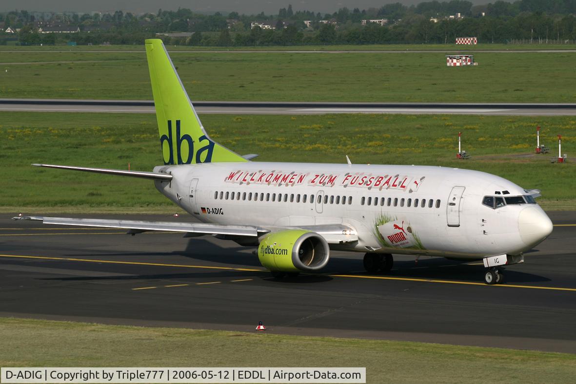 D-ADIG, 1992 Boeing 737-3L9 C/N 26441, dba Willkommen zum fussbal