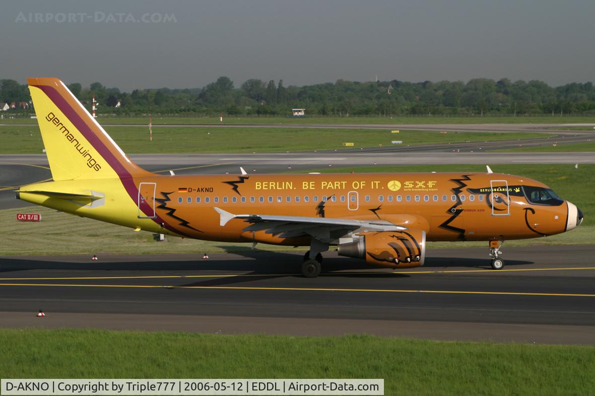 D-AKNO, 1999 Airbus A319-112 C/N 1147, Germanwings (Berlinbearbus)