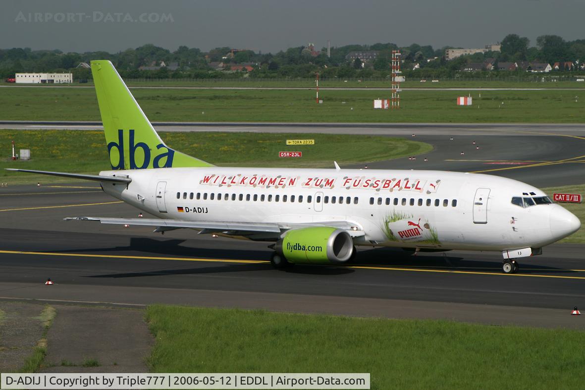 D-ADIJ, 1991 Boeing 737-3M8 C/N 25041, dba willkommen zum fussball
