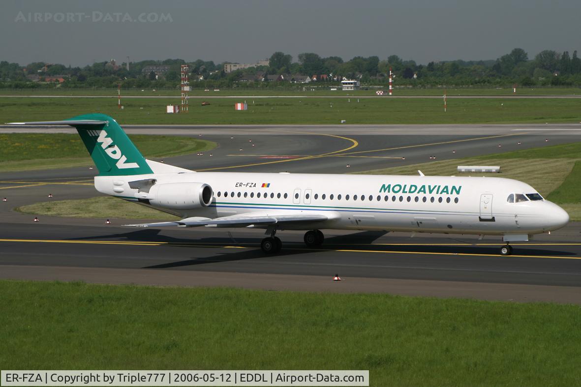 ER-FZA, 1992 Fokker 100 (F-28-0100) C/N 11395, Moldavian Airlines