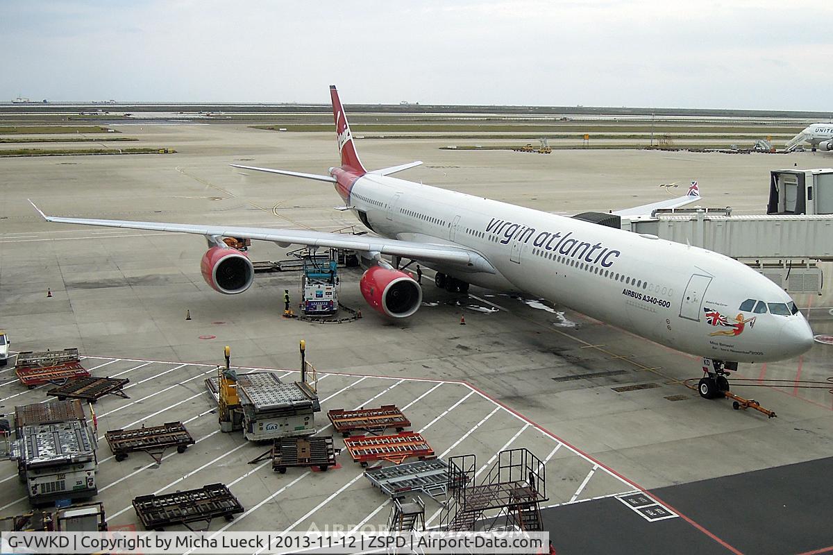 G-VWKD, 2005 Airbus A340-642 C/N 706, At Pu Dong