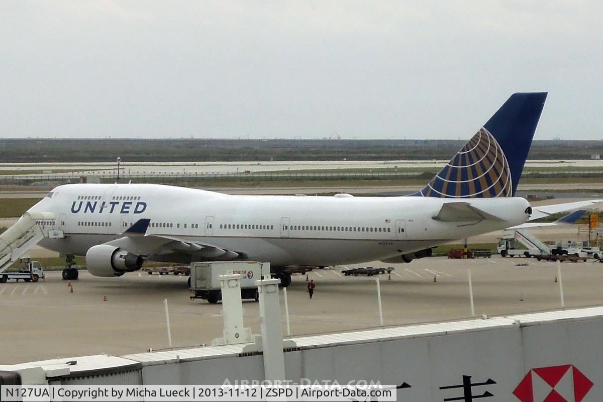 N127UA, 1999 Boeing 747-422 C/N 28813, At Pu Dong