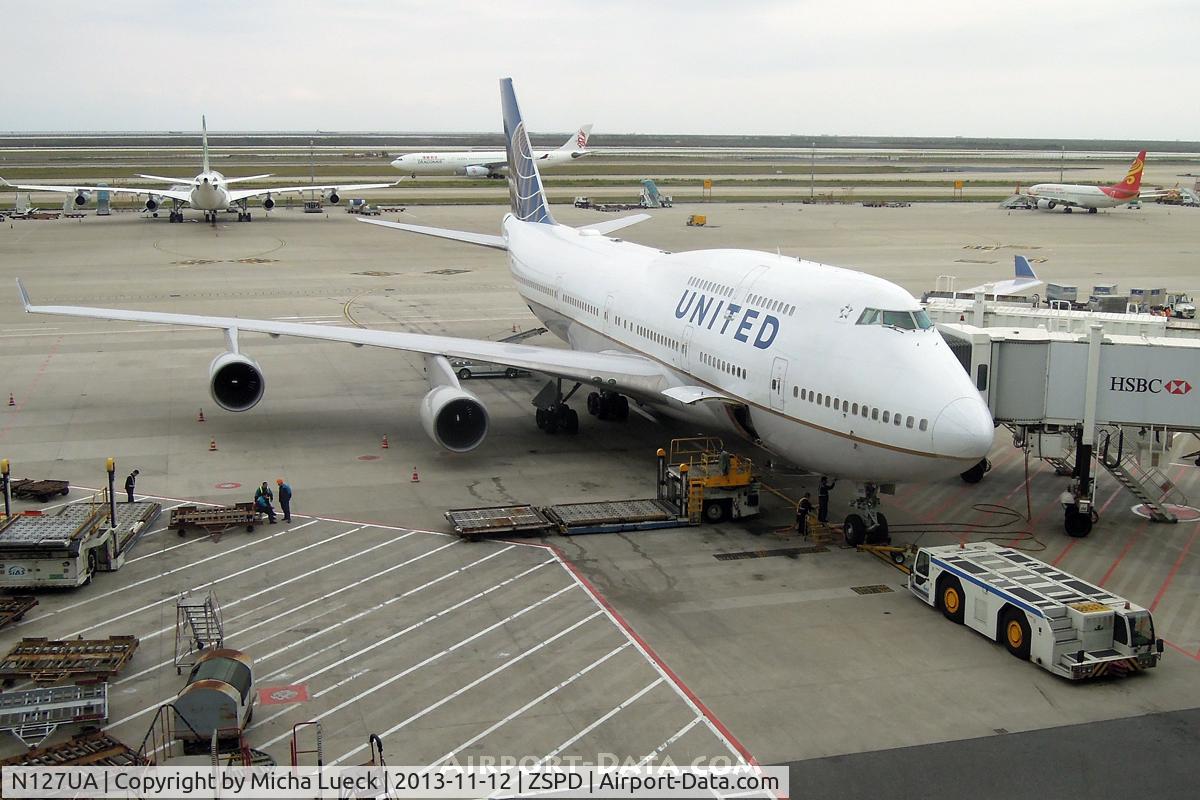 N127UA, 1999 Boeing 747-422 C/N 28813, At Pu Dong