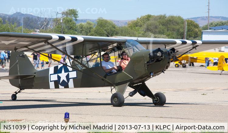 N51039, 1946 Piper J3F-65 C/N G144, At West Coast Piper Cub Fly-in Lompoc 2013
