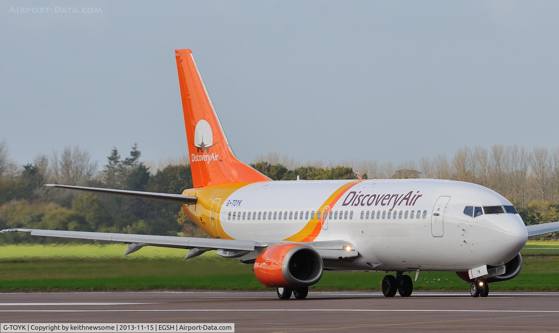 G-TOYK, 1997 Boeing 737-33R C/N 28870, Leaving for Southend, to become 5N-BQP ?