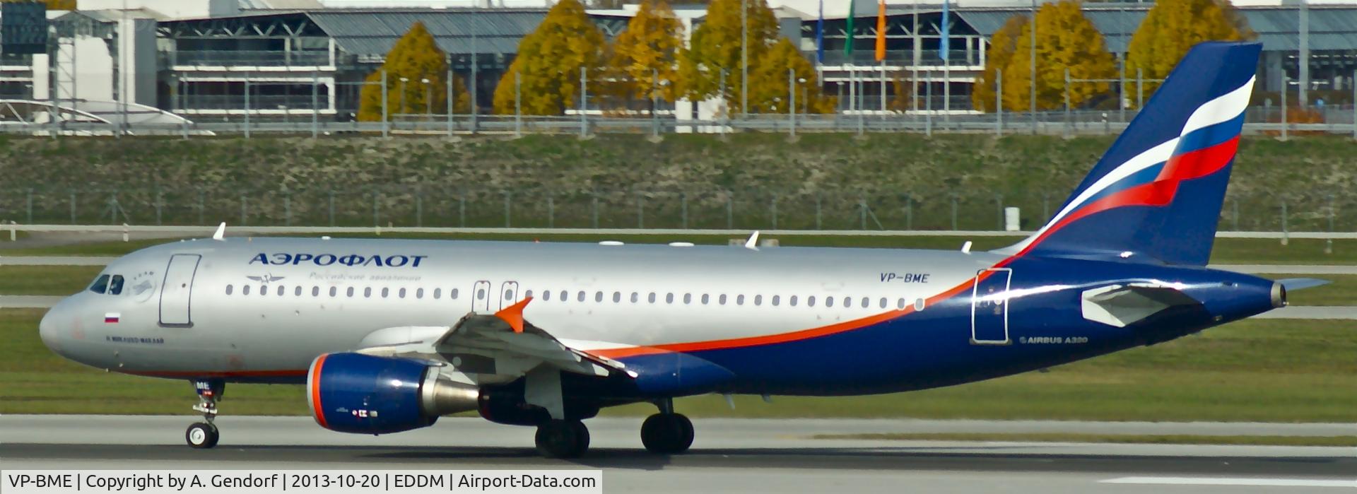 VP-BME, 2008 Airbus A320-214 C/N 3699, Aeroflot, is here on RWY 26L at München(EDDM)