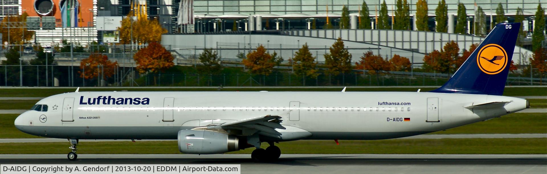 D-AIDG, 2011 Airbus A321-231 C/N 4672, Lufthansa, is departing at München(EDDM), bound for Kiev-Borispil(UKBB)