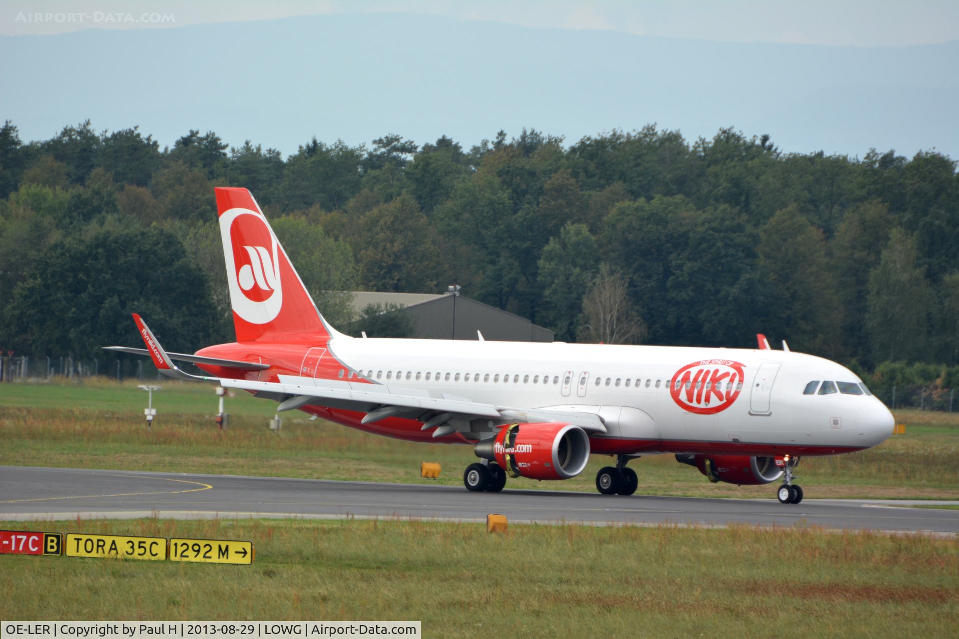 OE-LER, 2013 Airbus A320-214 C/N 5522, Landing at LOWG