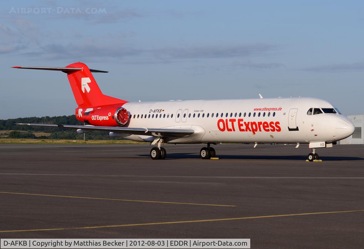 D-AFKB, 1994 Fokker 100 (F-28-0100) C/N 11527, D-AFKB OLT Express