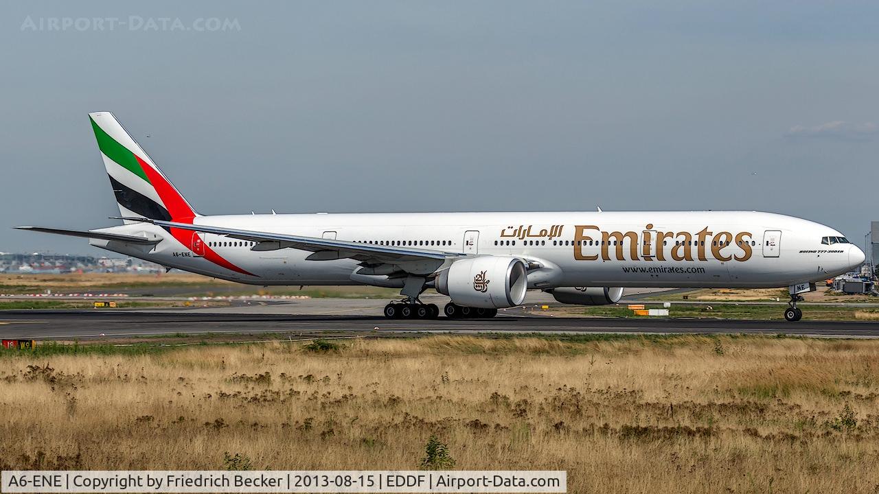 A6-ENE, 2013 Boeing 777-31H/ER C/N 35603, departure from Frankfurt