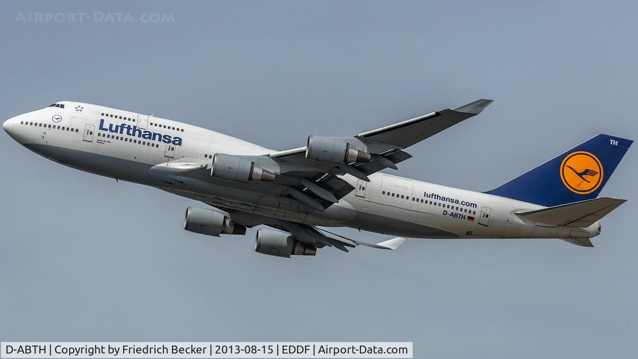 D-ABTH, 1991 Boeing 747-430M C/N 25047, departure from Frankfurt