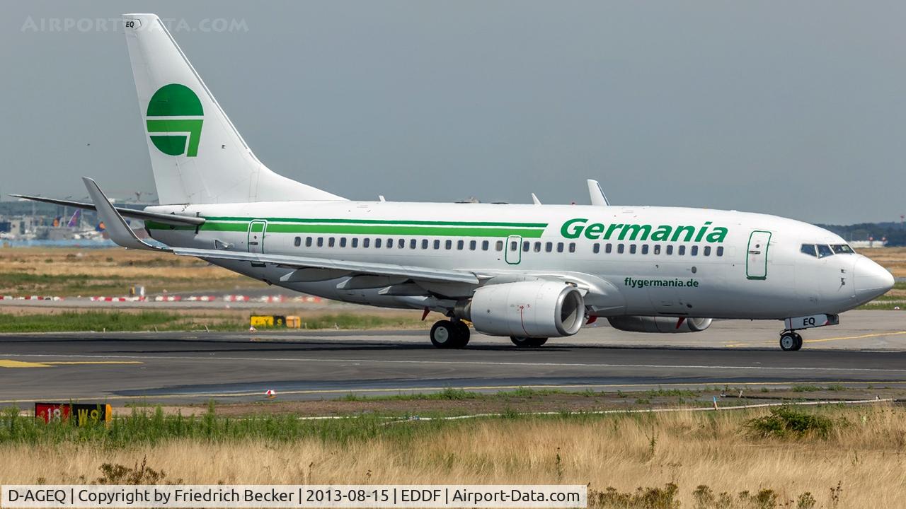 D-AGEQ, 1998 Boeing 737-75B C/N 28103, departure from Frankfurt