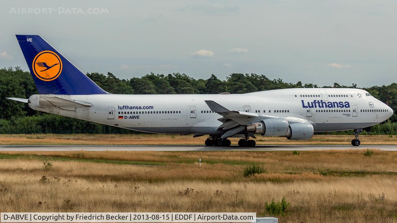 D-ABVE, 1990 Boeing 747-430 C/N 24741, departure from Frankfurt