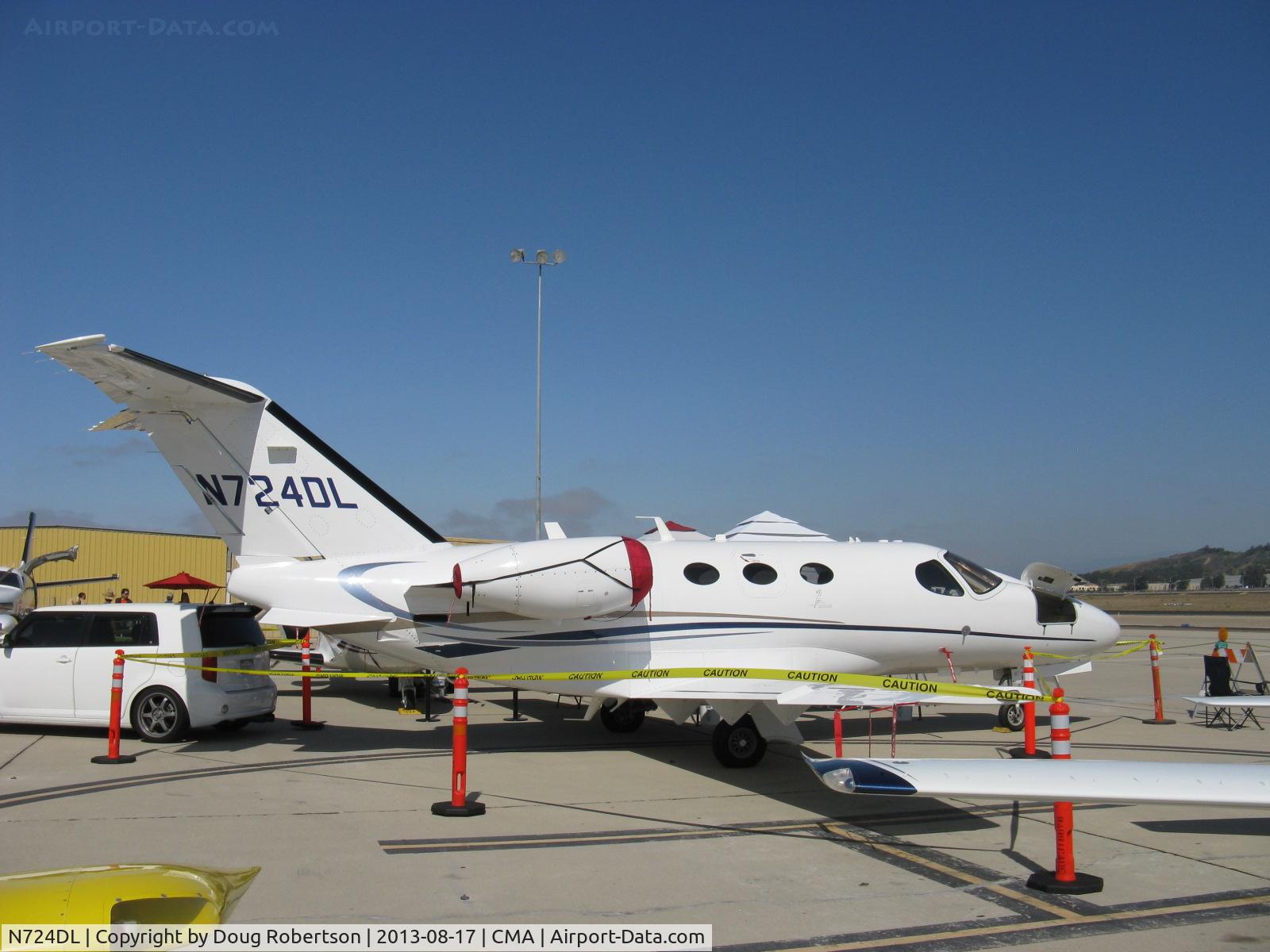 N724DL, 2008 Cessna 510 Citation Mustang C/N 510-0078, 2008 Cessna CITATION MUSTANG Light Business Jet, two P&W(C)PW615F-A Turbofans, each rated 1,350 lb st, with dual channel FADEC, 6 seats. Cabin pressurized to 8,000' at 41,000'  altitude.