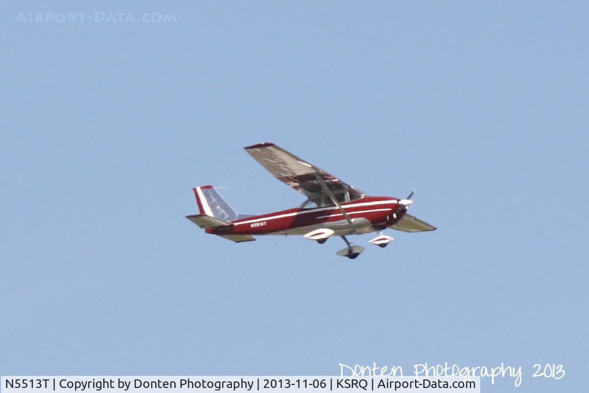 N5513T, 1964 Cessna 172E C/N 17251413, Cessna Skyhawk (N5513T) departs Sarasota-Bradenton International Airport