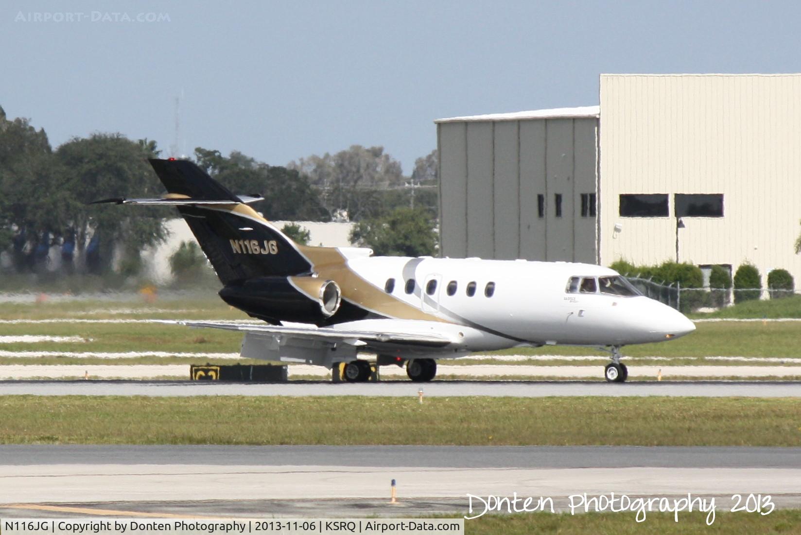 N116JG, 1998 Raytheon Hawker 800XP C/N 258354, Raytheon Hawker 800XP (N116JG) arrives at Sarasota-Bradenton International Airport