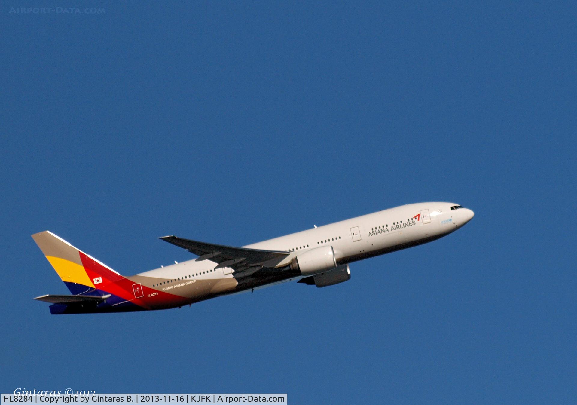 HL8284, 2013 Boeing 777-28E/ER C/N 40199, After take-off from 13R, JFK