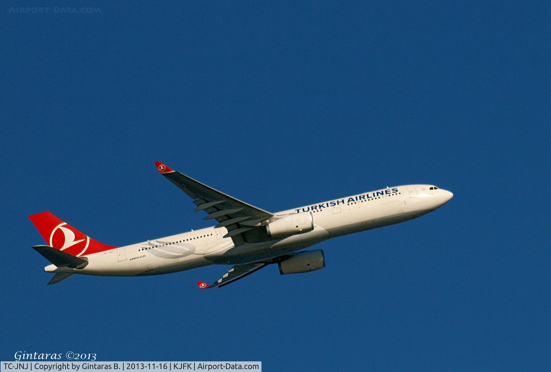 TC-JNJ, 2010 Airbus A330-343X C/N 1170, After take-off from 13R, JFK