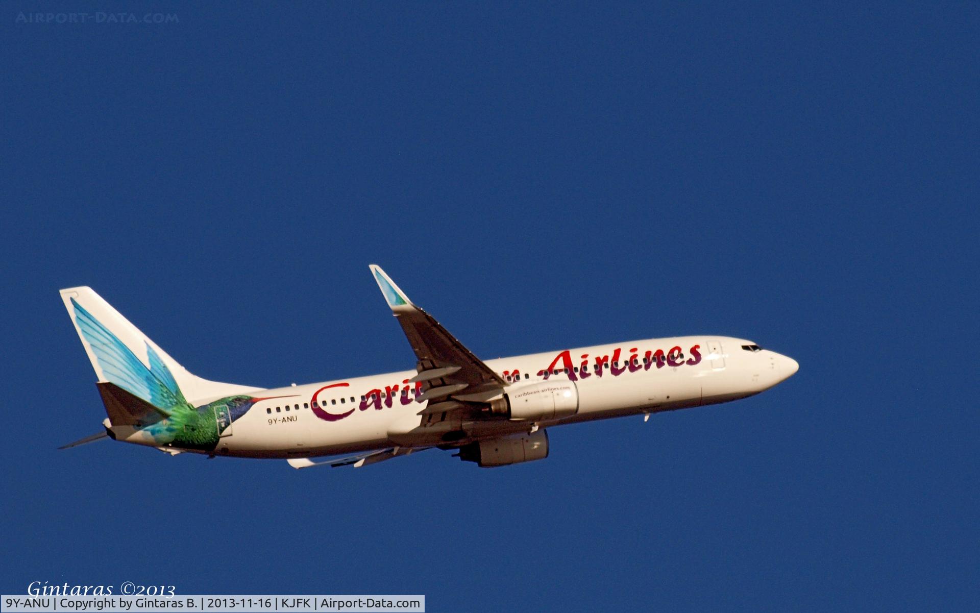9Y-ANU, 2000 Boeing 737-8Q8 C/N 28235, After take-off from 13R, JFK