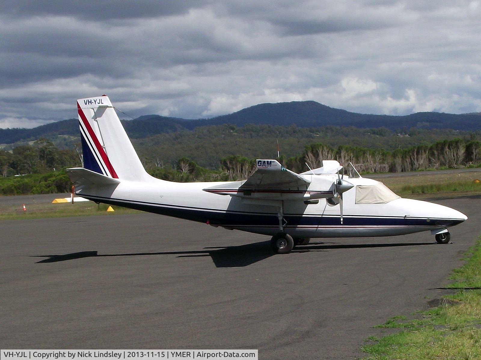 VH-YJL, 1969 Aero Commander 500S Shrike Commander Shrike Commander C/N 1875-48, At Merimbula , southern NSW coast