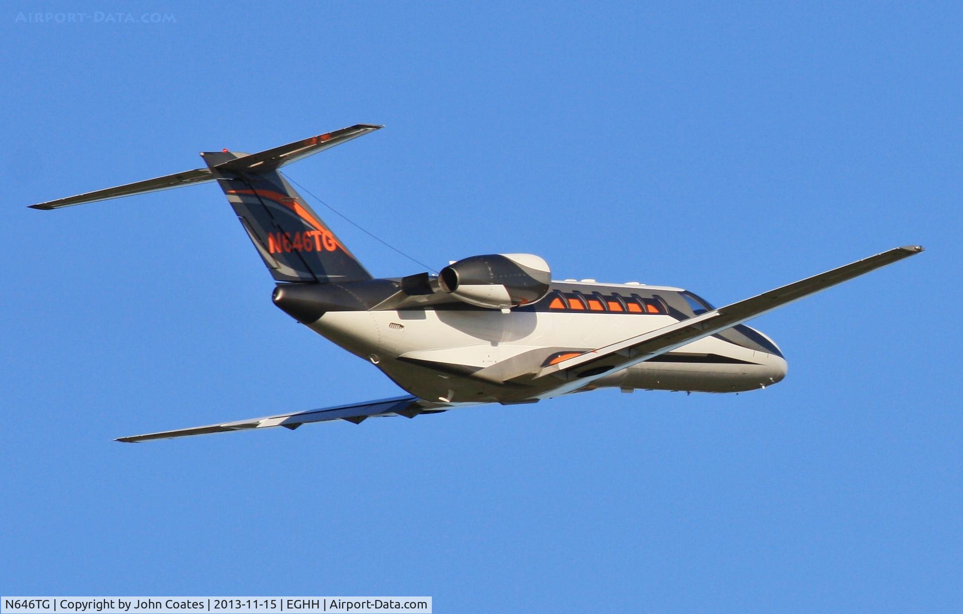 N646TG, 2003 Cessna 525A CitationJet CJ2 C/N 525A-0190, ex G-OODM departs on delivery via Wick.