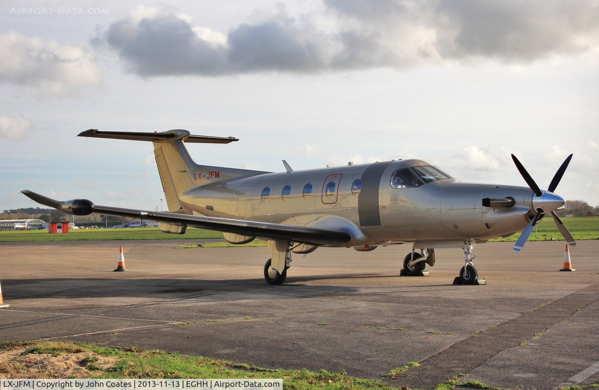 LX-JFM, 2007 Pilatus PC-12/47 C/N 812, Parked at Signatures.