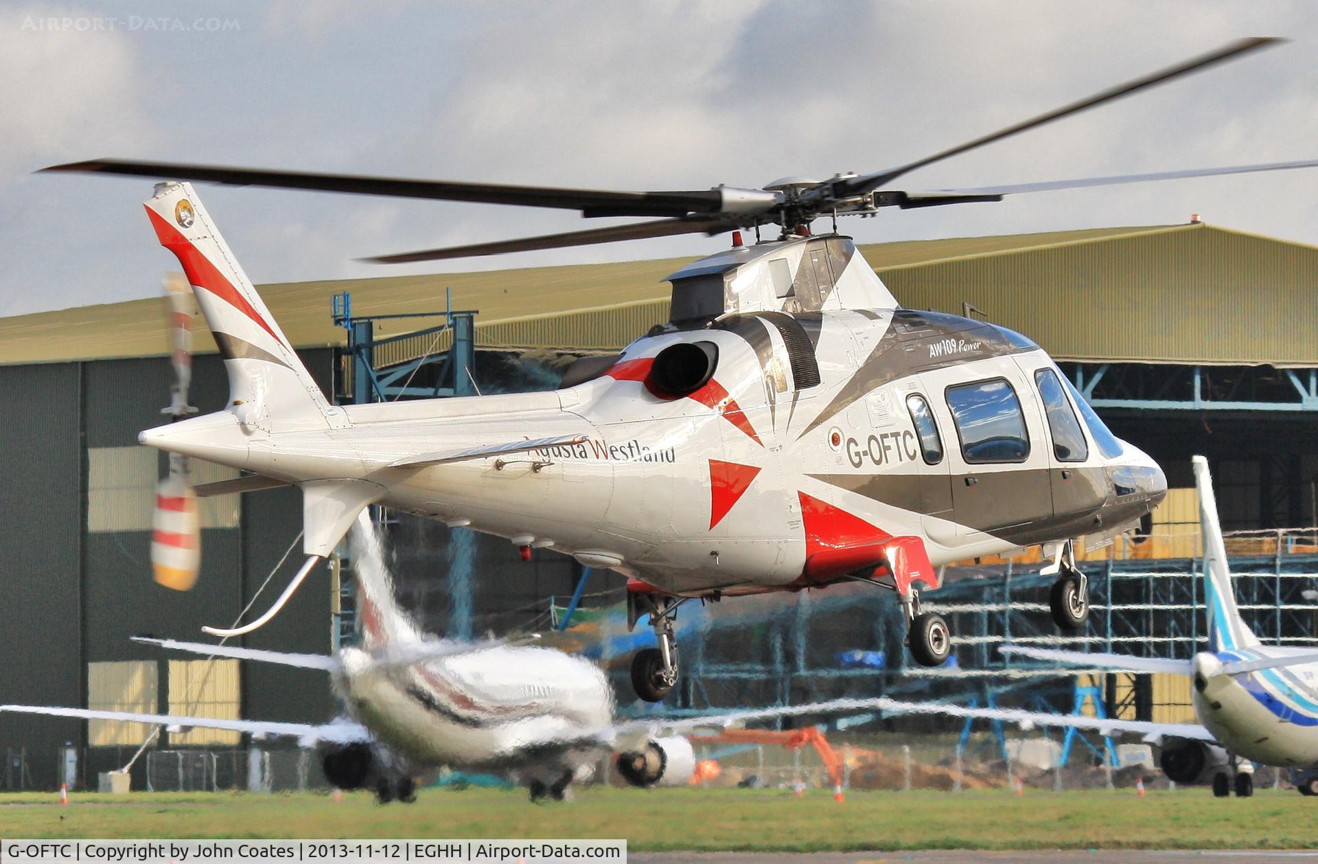G-OFTC, 1999 Agusta A-109E Power C/N 11043, Departing BHL.