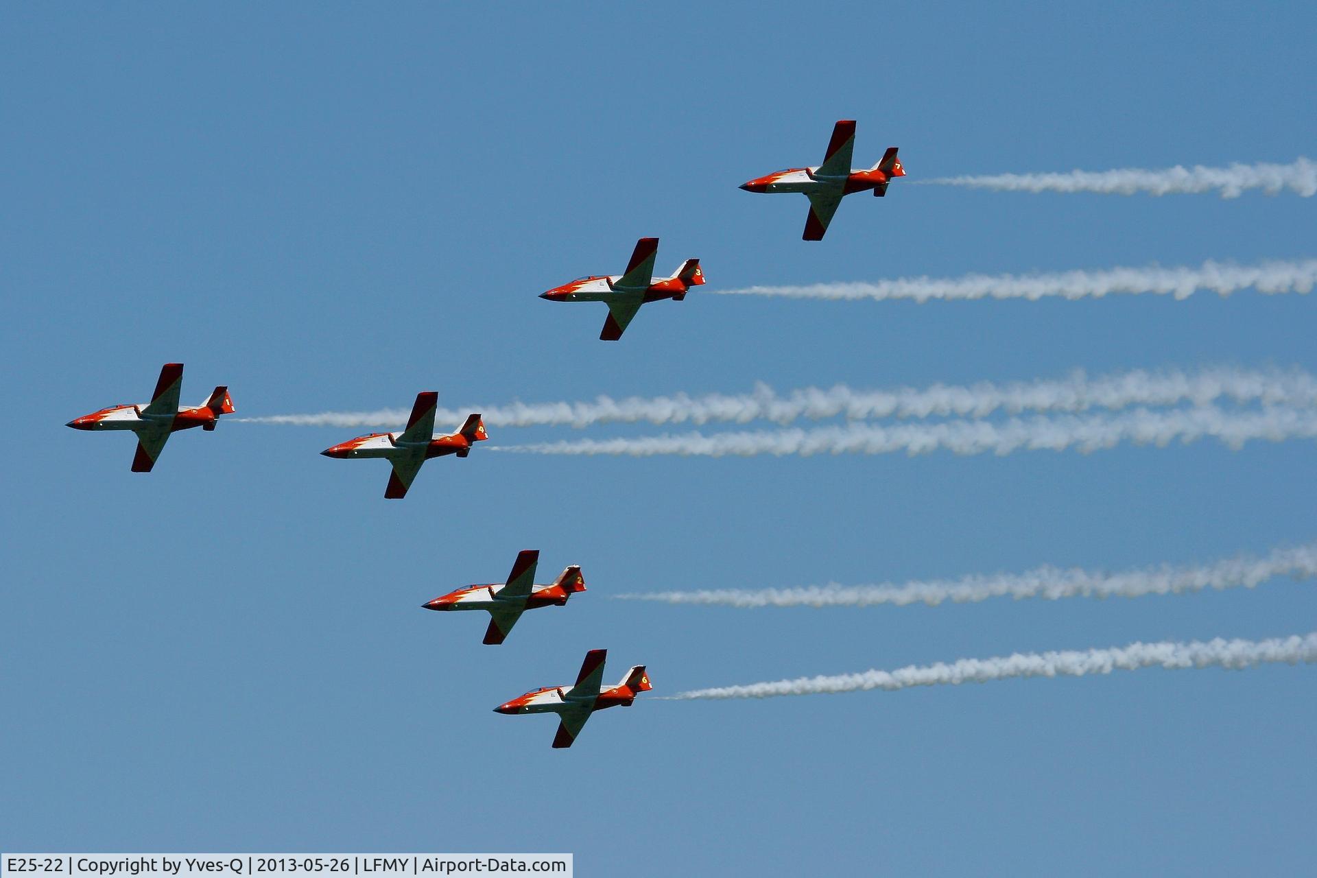 E25-22, CASA C-101EB Aviojet C/N EB01-22-022, CASA C-101EB Aviojet (79-22),  Patrulla Aguila leader, Spanish Air Force Aerobatic Team 2013, Display for the 60th anniversary of Patrouille De France, Salon de Provence Air Base 701 (LFMY)