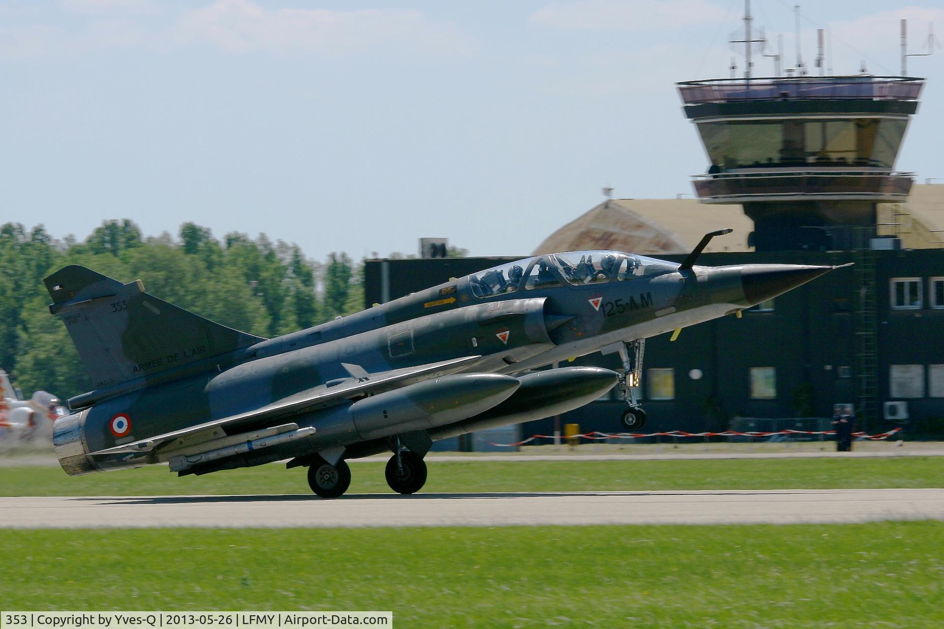 353, Dassault Mirage 2000N C/N 315, French Air Force Dassault Mirage 2000N (125-AM), Landing after display, Salon de Provence Air Base 701 (LFMY)